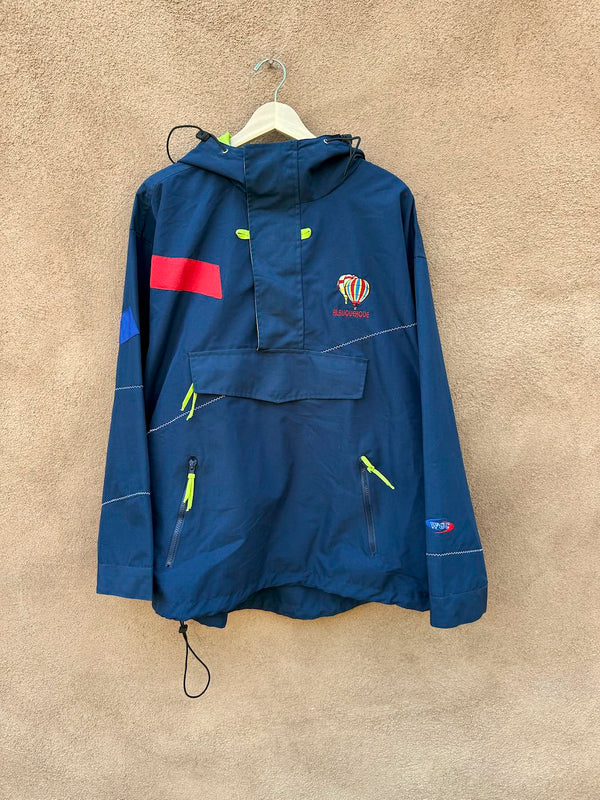 Navy & Neon Green Albuquerque Balloon Fiesta Jacket - as is