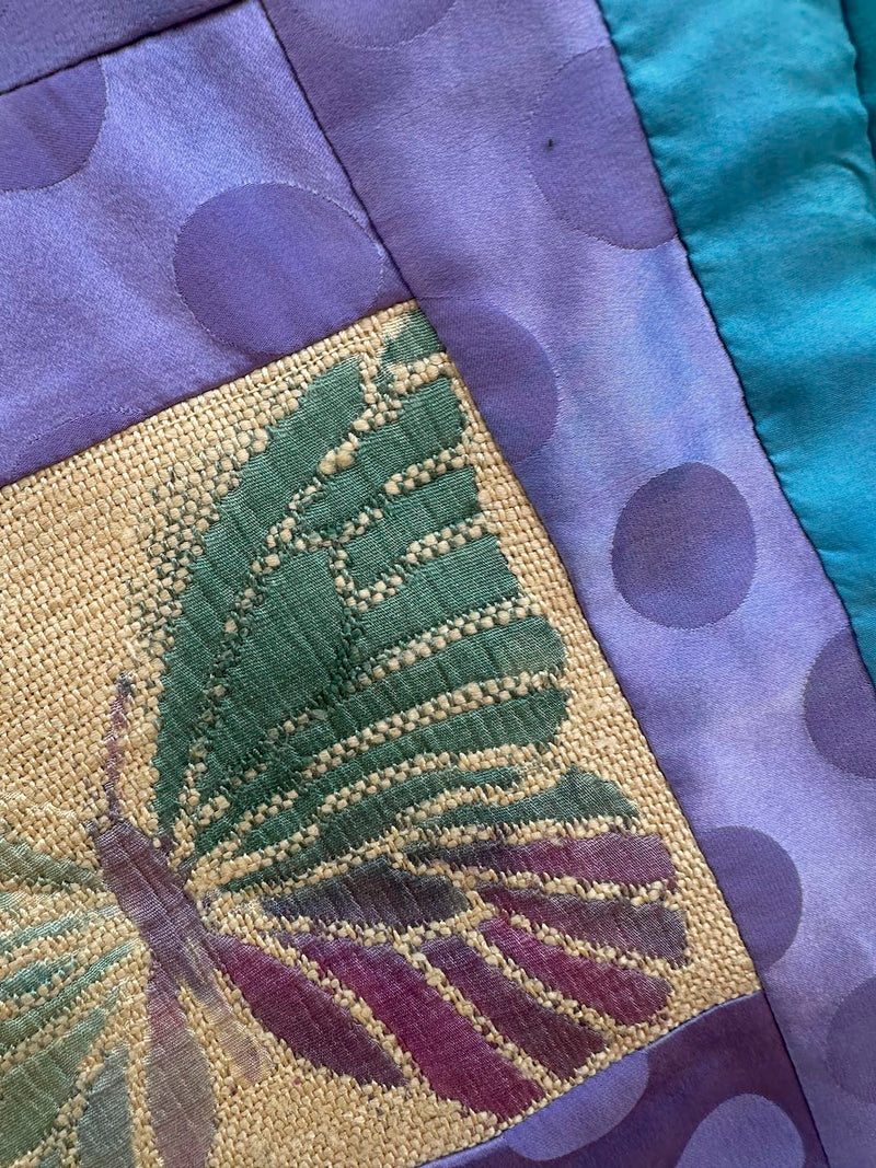 Silk Patchwork Butterfly Vest - as is