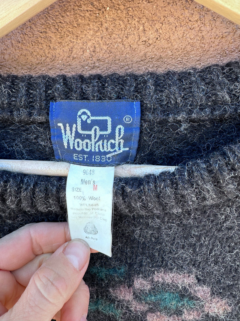 Woolrich 100% Wool Bucks & Teepees Sweater