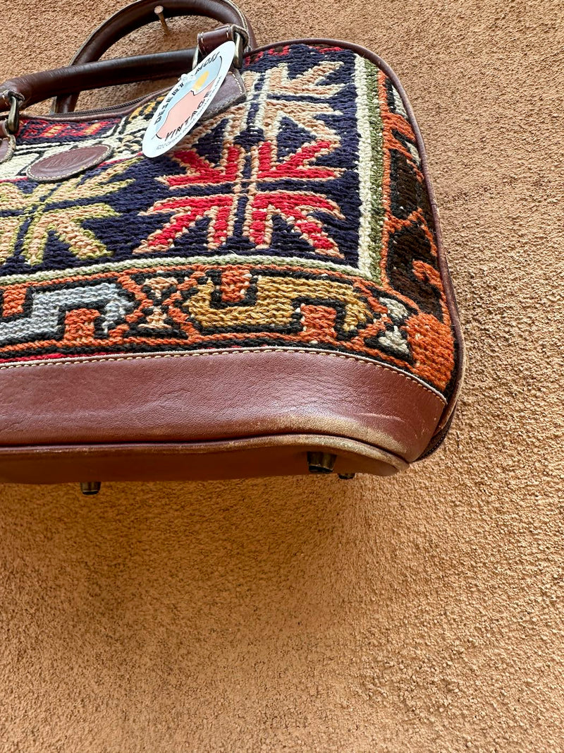 Baykan Kilim Tapestry & Leather Purse