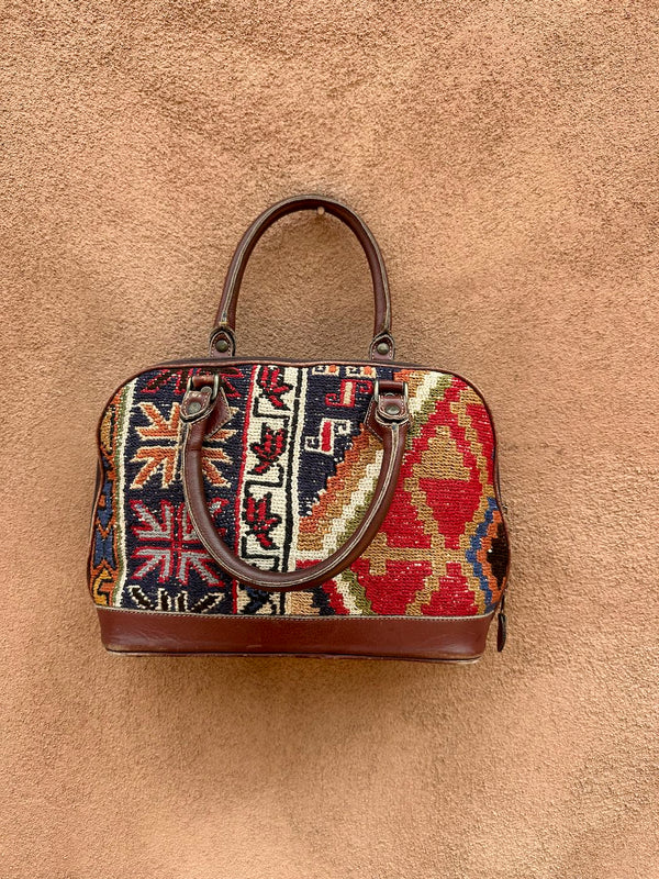 Baykan Kilim Tapestry & Leather Purse