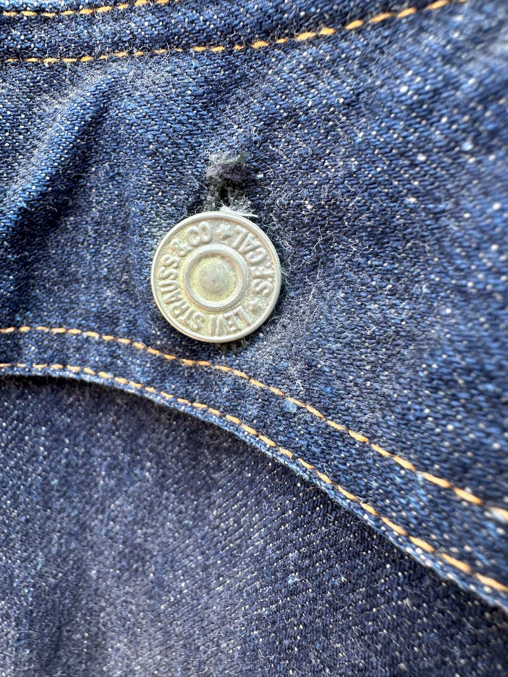 Vintage 1950's Levi's Big E Type II 507XX Denim Jacket – DESERT