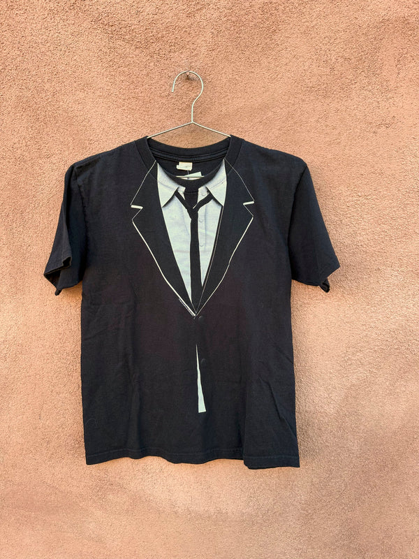 70's Black Suit and Tie Tee