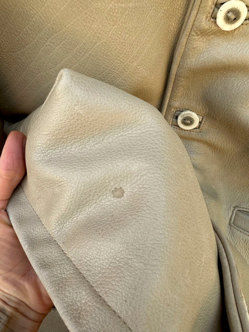 Buffalo Chips Bootery Soho NY Pebble Grain Leather Cowboy Jacket - as is