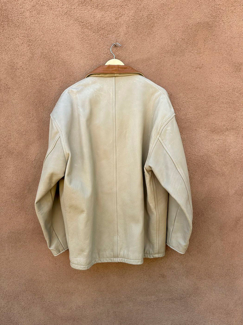 Buffalo Chips Bootery Soho NY Pebble Grain Leather Cowboy Jacket - as is