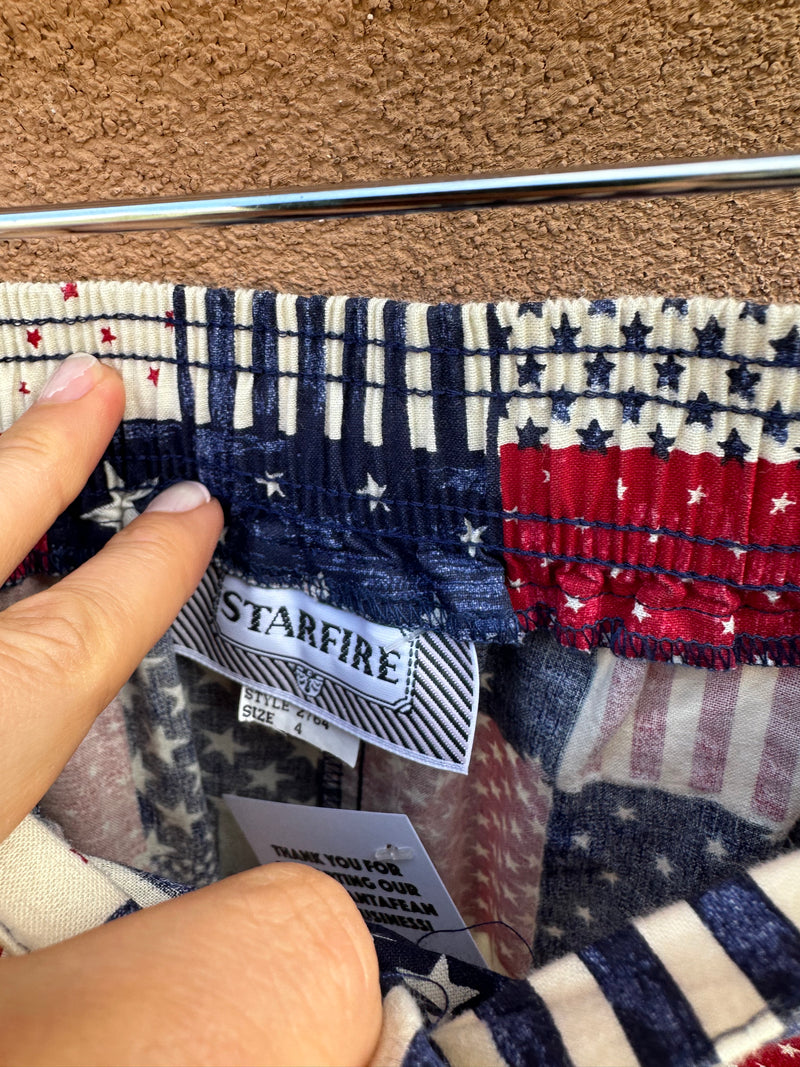 Flag Print Midi Skirt by Starfire