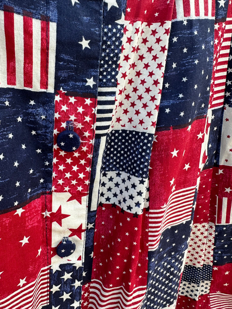 Flag Print Midi Skirt by Starfire