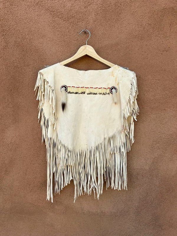 Antique Beaded Buckskin Fringe Ceremonial Top