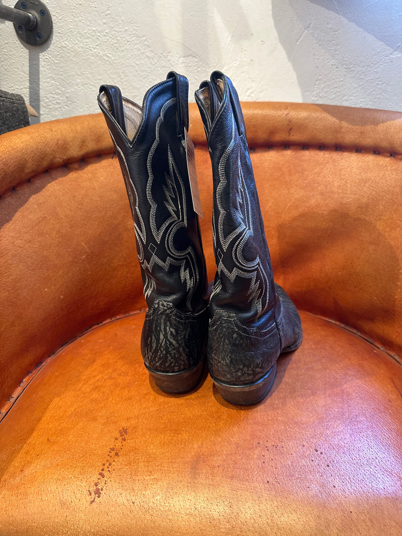 Exotic Black Tony Lama Boots- Men's 9D/Women's 11W