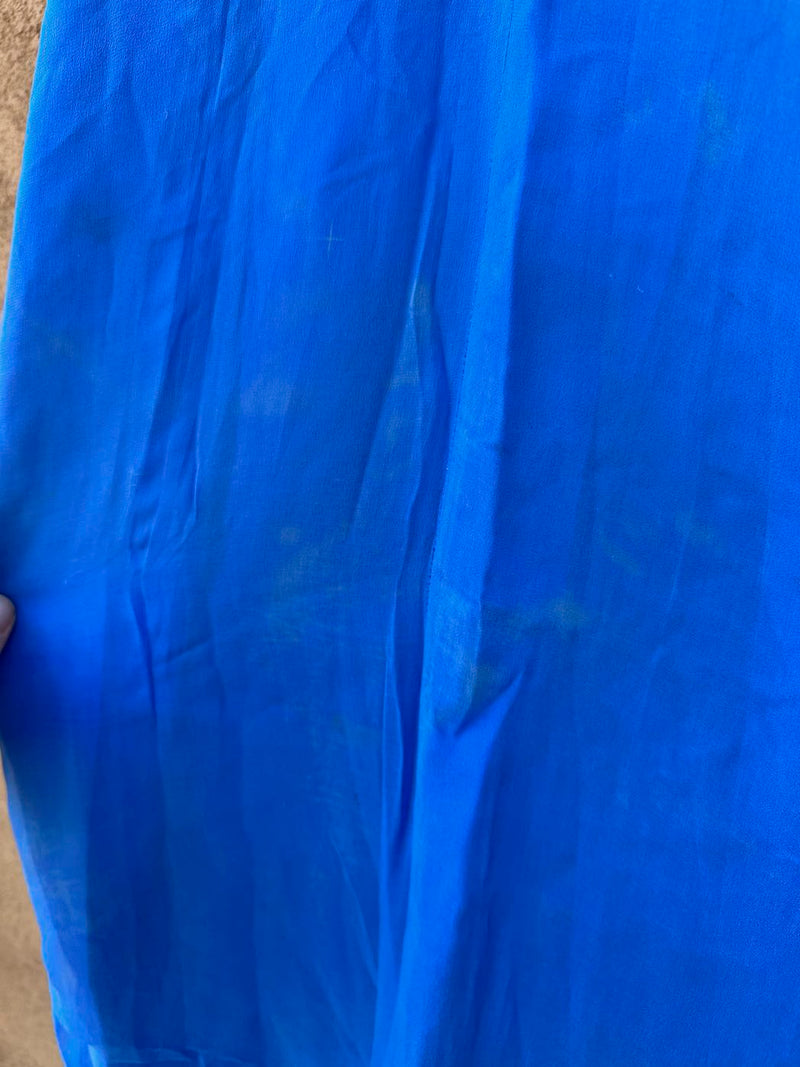 1960's Jean of California Blue Chiffon Dress - as is