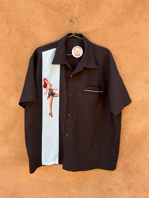 Pin Up Girl Bowling Style Shirt