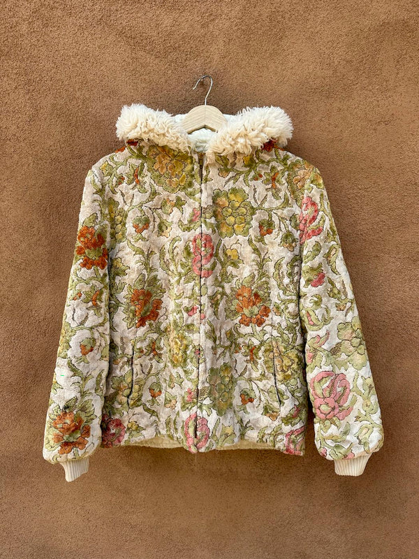 1970's Hooded Carpet Jacket - as is