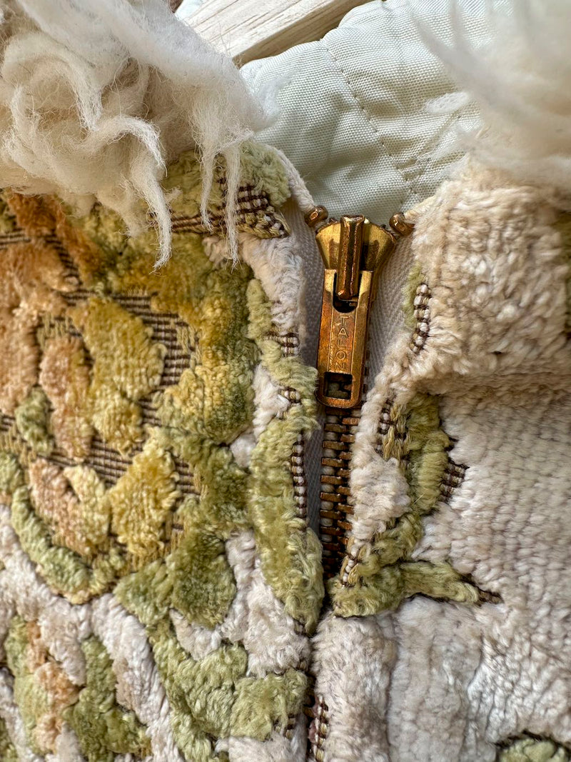 1970's Hooded Carpet Jacket - as is