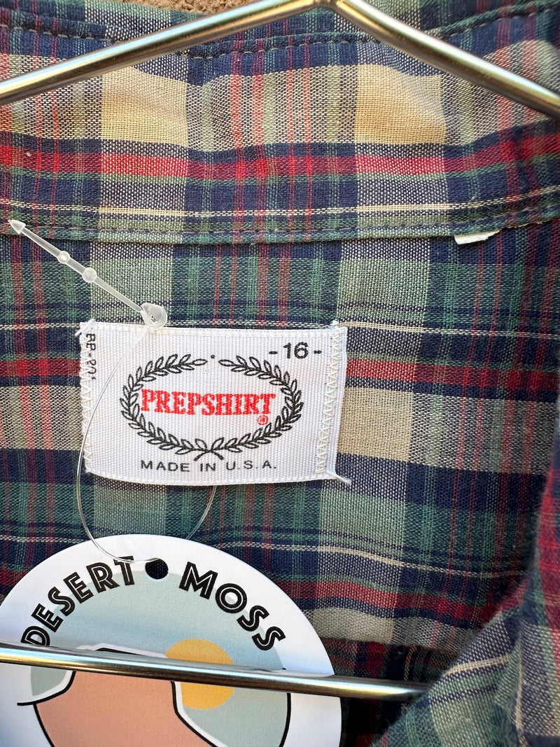 Prepshirt Plaid Shirt 1970's