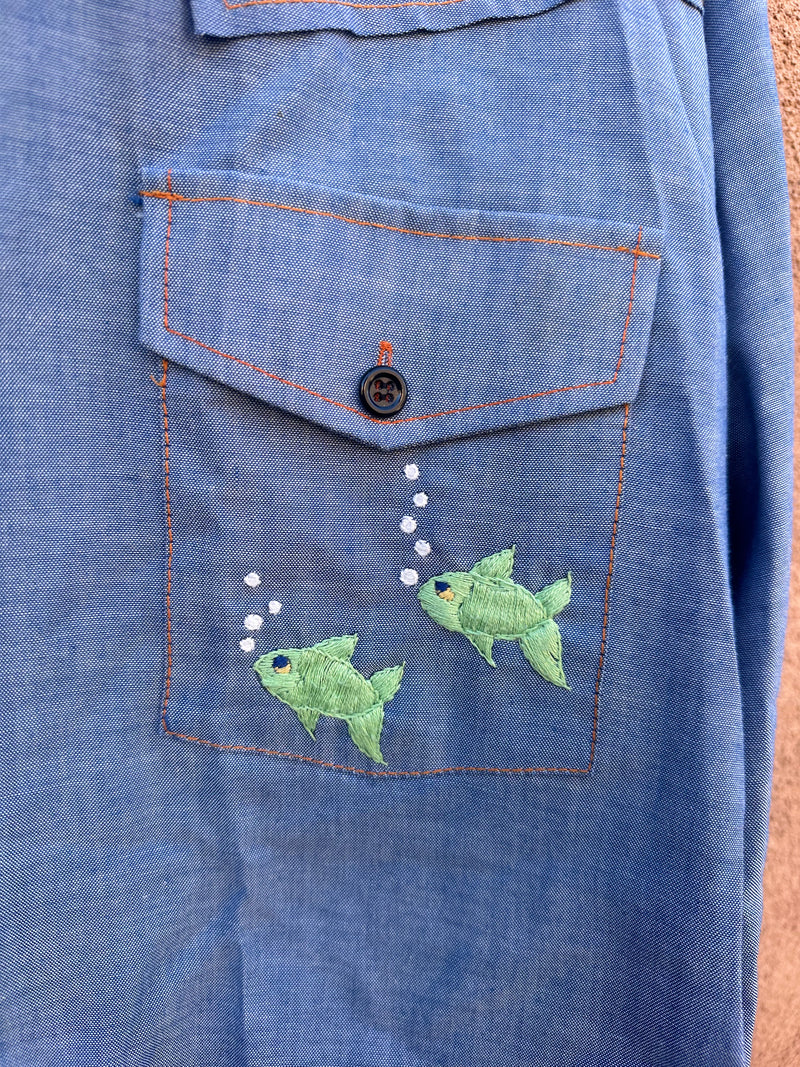 70's Jeans Joint Embroidered Shirt