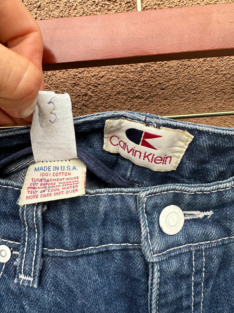 1980's Calvin Klein Jeans - Size: 13, Waist: 27/28
