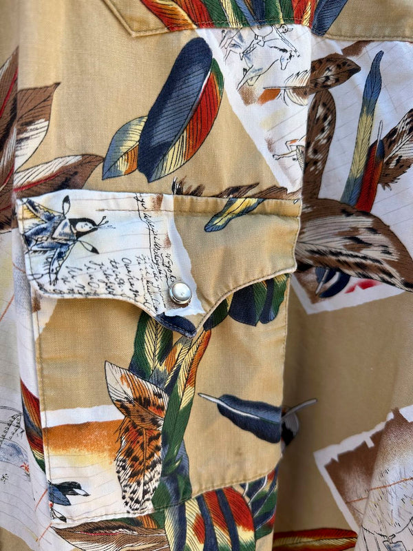 Panhandle Slim Feather & Ledger Drawing Shirt - as is