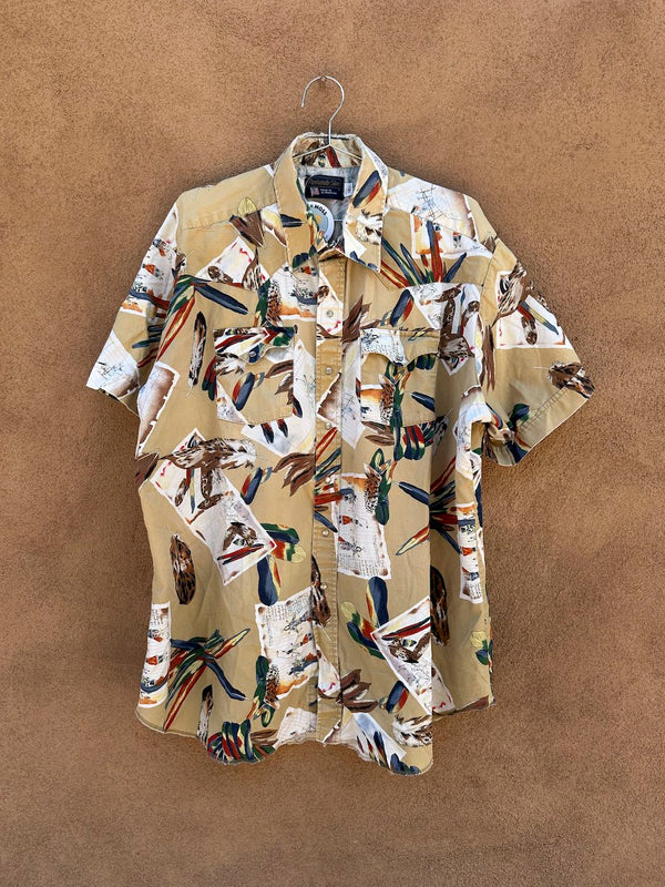 Panhandle Slim Feather & Ledger Drawing Shirt - as is