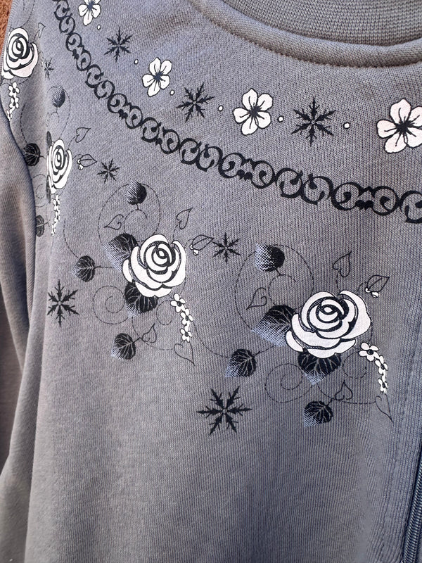 1/4 Zip Roses Sweatshirt by Blair