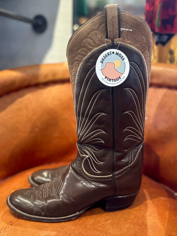 1970's Tony Lama Black Label Cowboy Boots, Men's 10