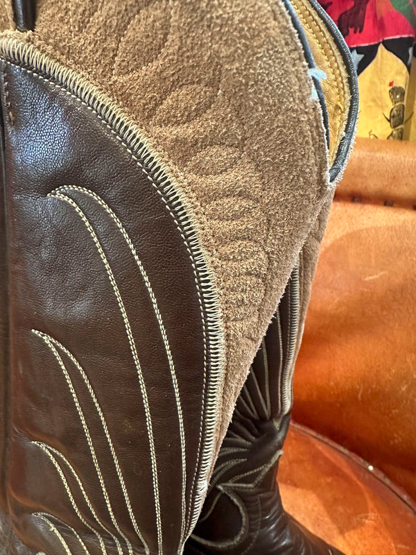 1970's Tony Lama Black Label Cowboy Boots, Men's 10