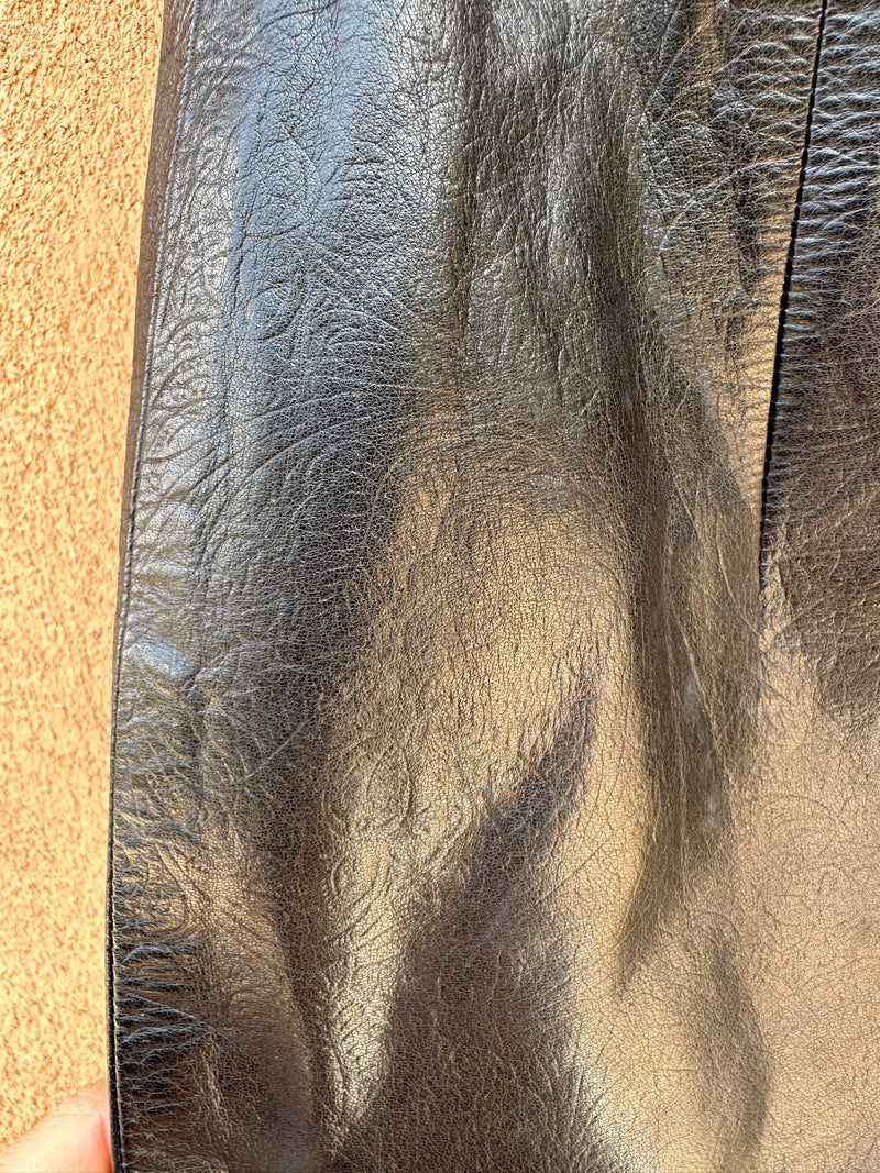 Black Leather Pencil Skirt by Tannery West