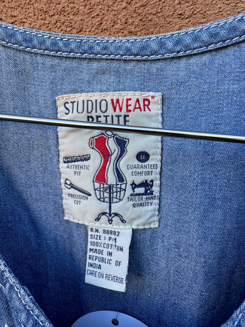 Studio Wear Petite Denim Romper
