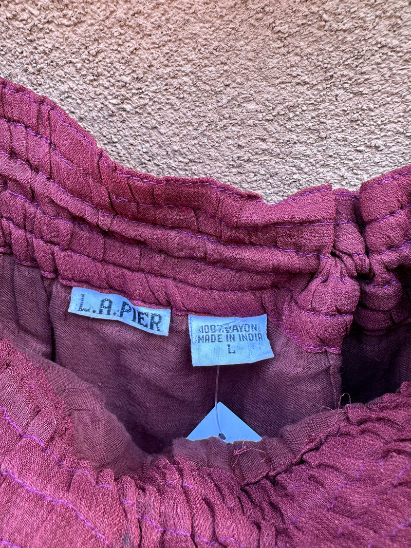 L.A. Pier Maroon Maxi Skirt