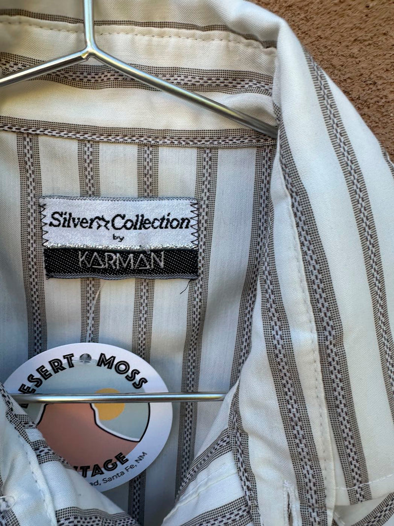 Silver Collection by Karman 1980's Striped Cowboy Shirt