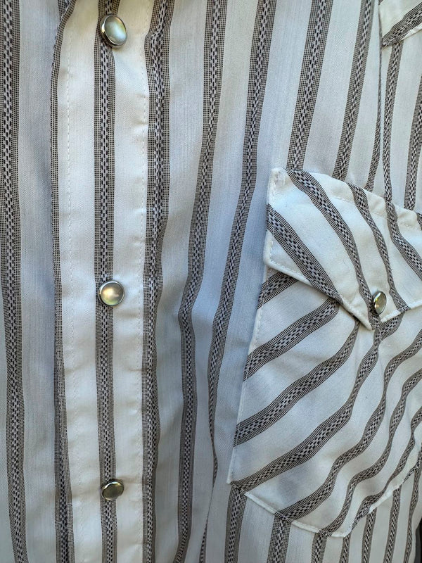 Silver Collection by Karman 1980's Striped Cowboy Shirt
