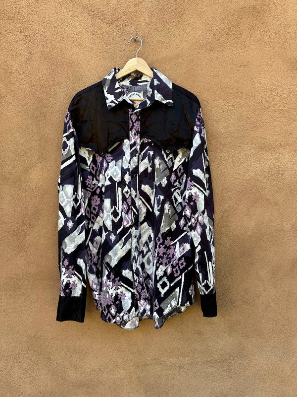 Wild Purple Cowboy Shirt with Satin Yokes - Handmade