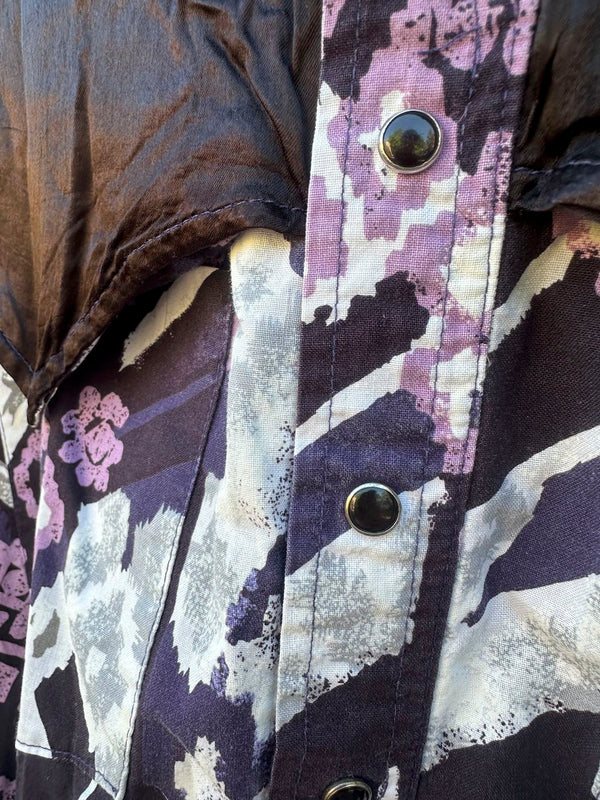 Wild Purple Cowboy Shirt with Satin Yokes - Handmade