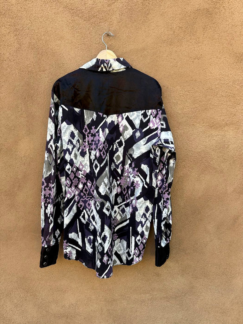 Wild Purple Cowboy Shirt with Satin Yokes - Handmade