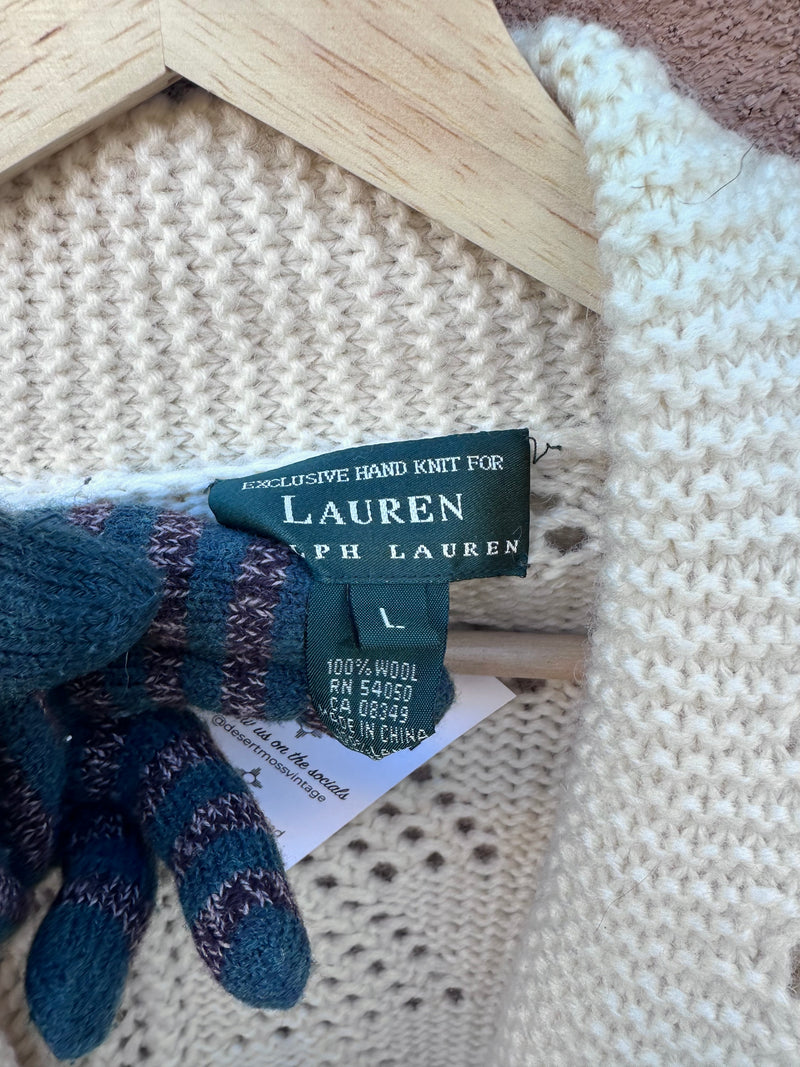 100% Wool Cardigan - Lauren by Ralph Lauren