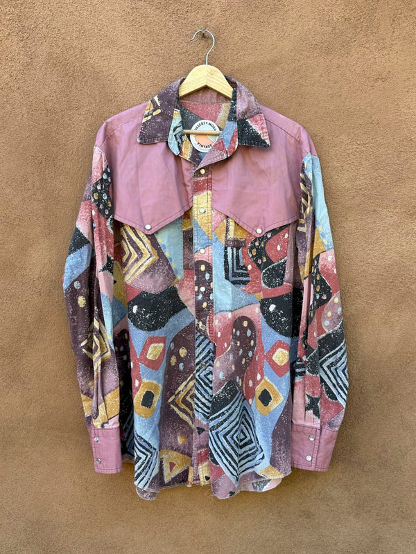 Crazy Western Pearl Snap Shirt - as is - Handmade