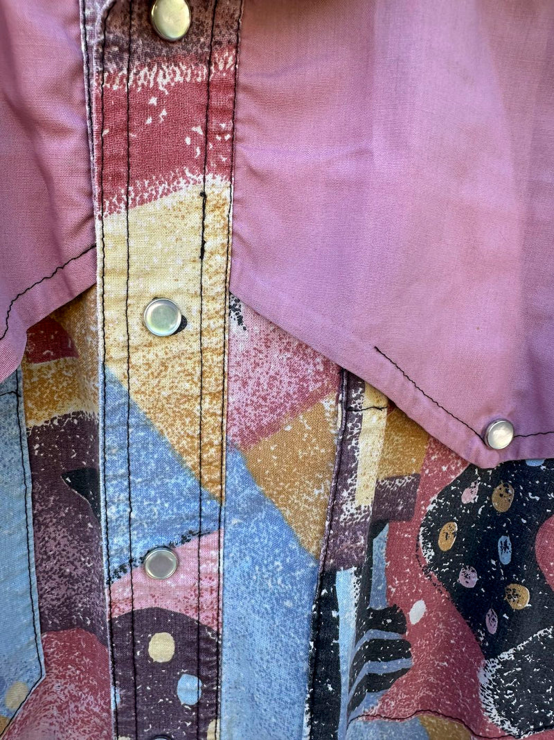 Crazy Western Pearl Snap Shirt - as is - Handmade