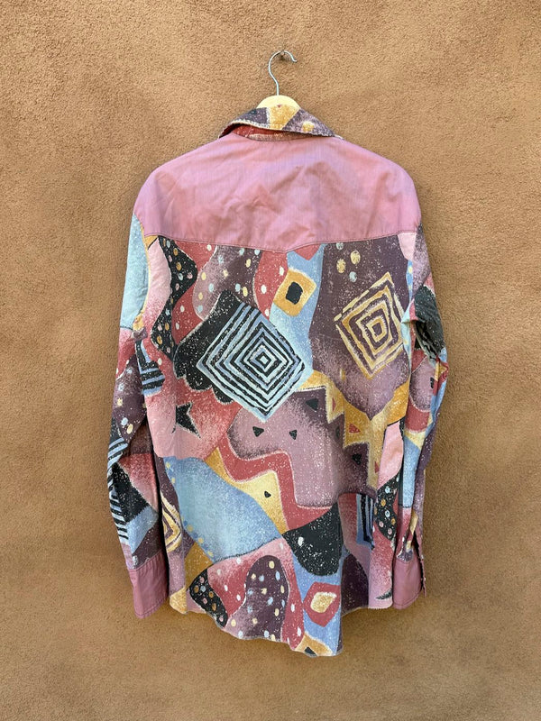 Crazy Western Pearl Snap Shirt - as is - Handmade