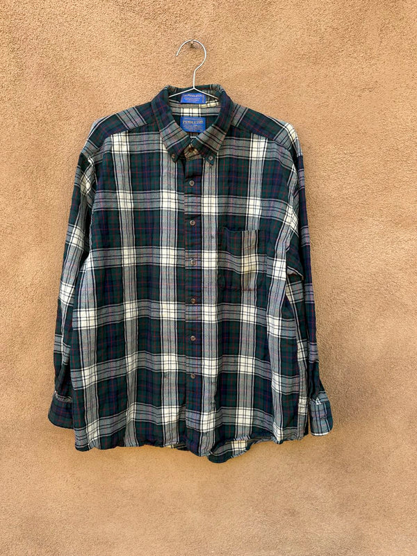 1990's Sir Pendleton 100% Wool Plaid Pendleton Shirt - as is