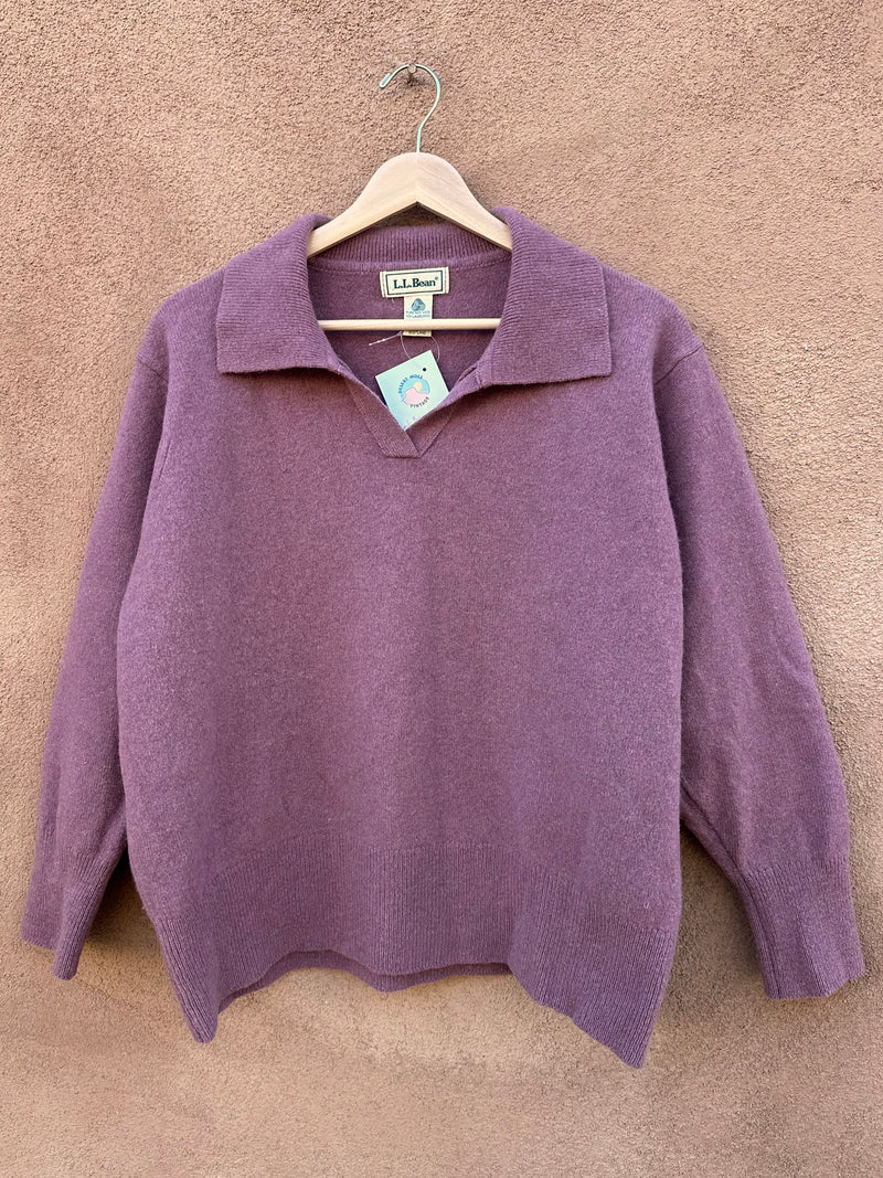 L.L. Bean Lambswool Collared Sweater