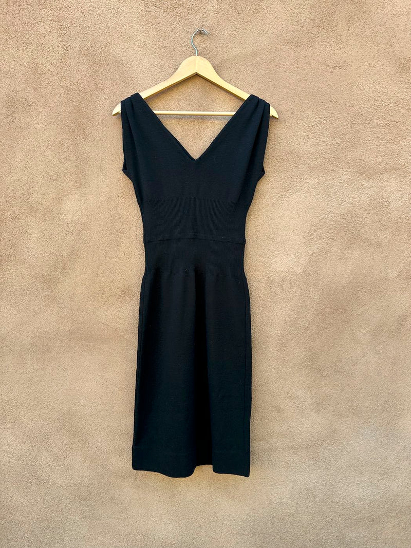 1950's Kimberly 100% Pure Wool Black Dress