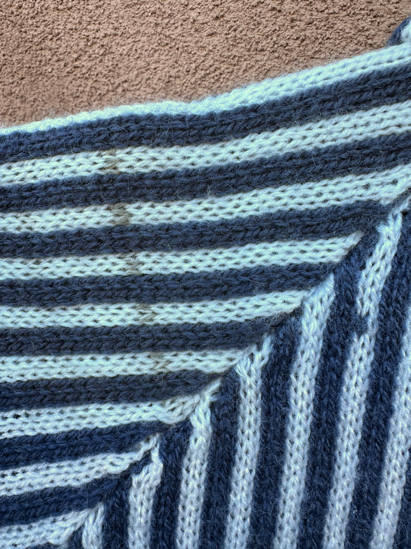 Alpaca Striped Hooded Cardigan