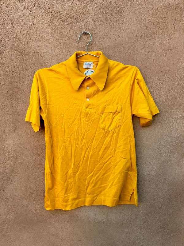 1950's Contoure International Mustard Polo Shirt