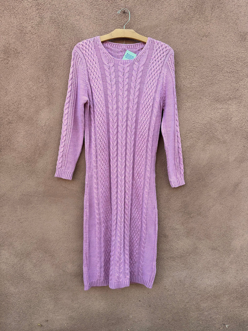 Pink Sweater Dress - Wool Blend