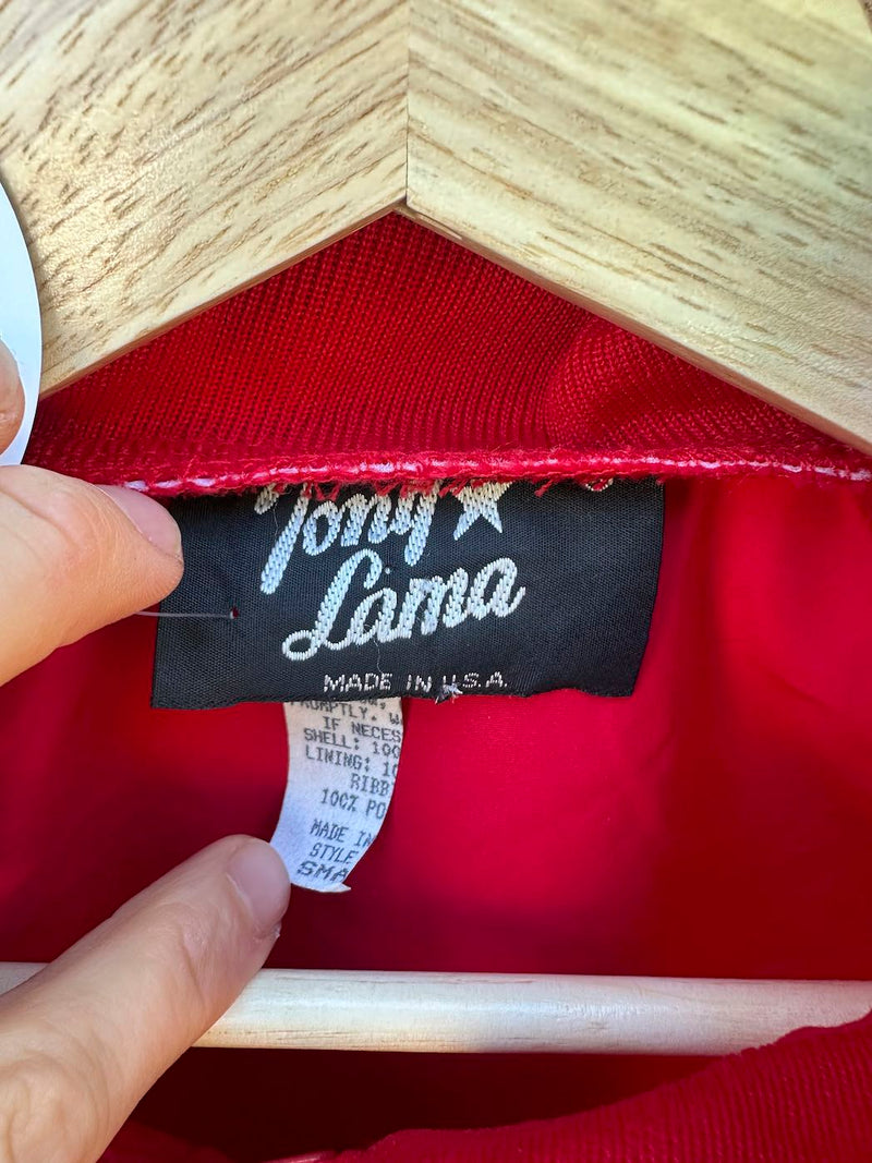 Red Tony Lama Lightweight 1980's Western Jacket