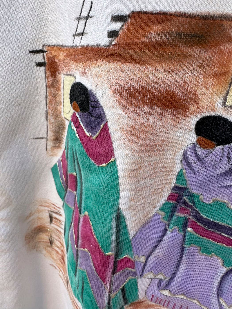 Hand Painted Pueblo Women Sweatshirt