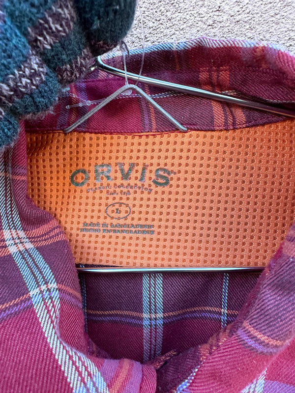 Orvis Plaid Long Sleeve Shirt - as is