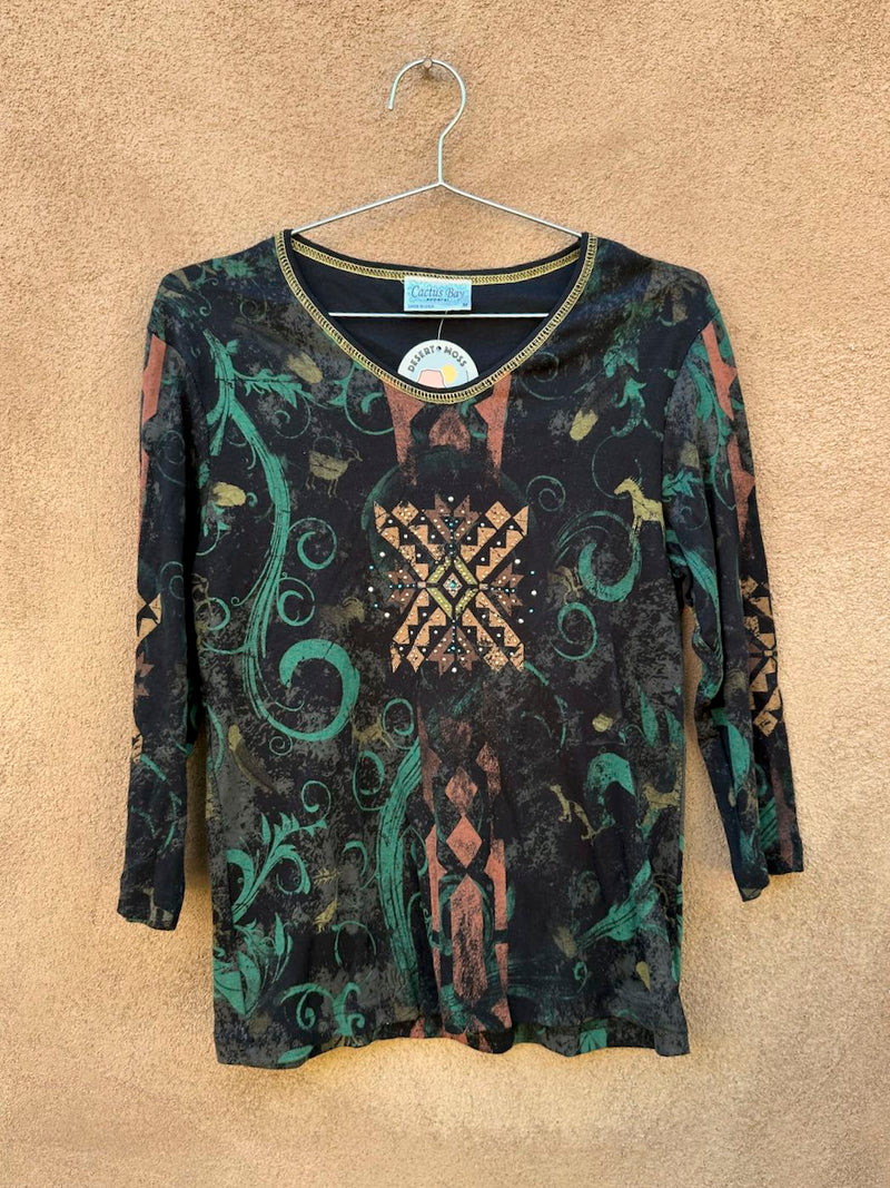 Cactus Bay Petroglyph Blouse