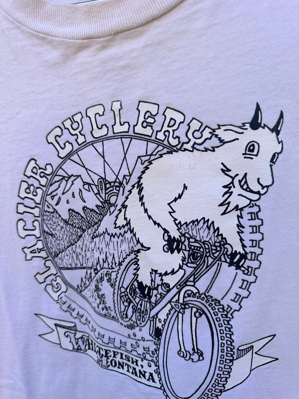 90's Glacier Cyclery - Whitefish, Montana T-shirt