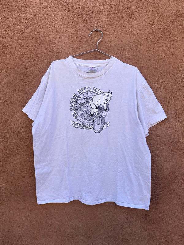 90's Glacier Cyclery - Whitefish, Montana T-shirt