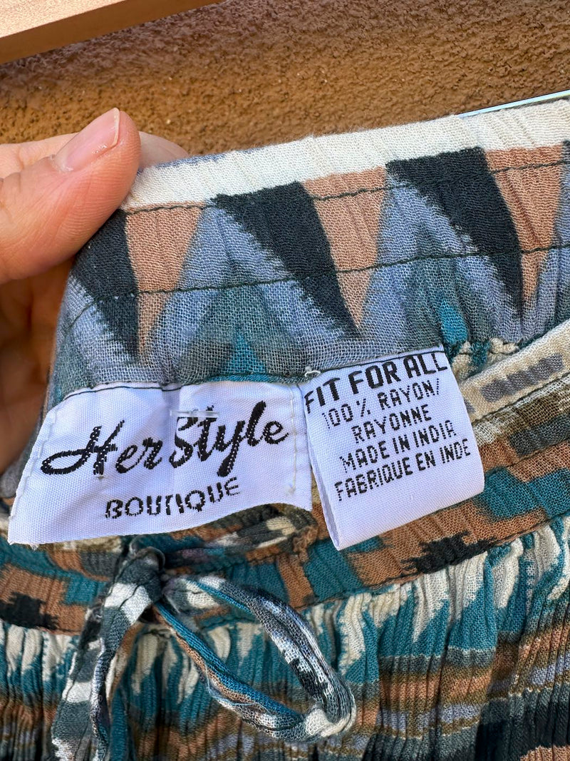 Southwest Boho Maxi Skirt by Her Style